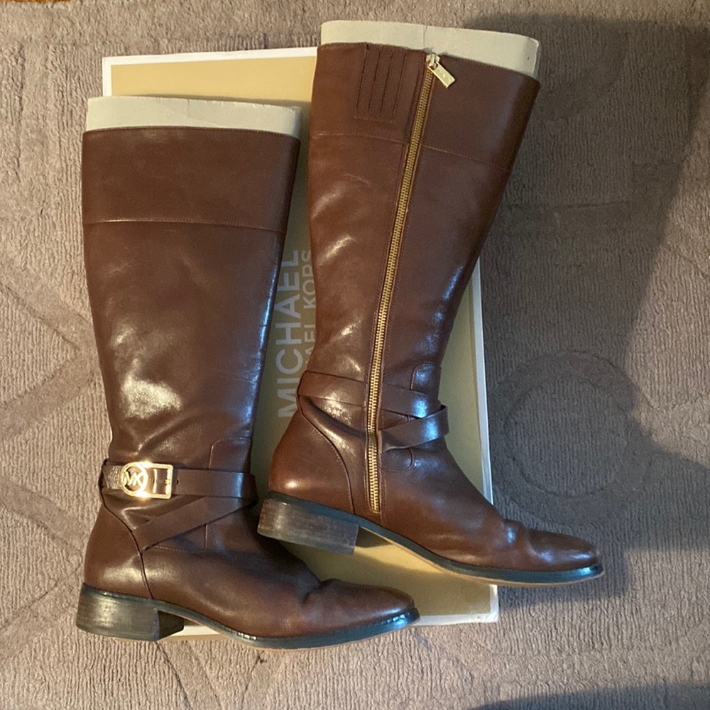 Michael Kors Harland Leather Boots
